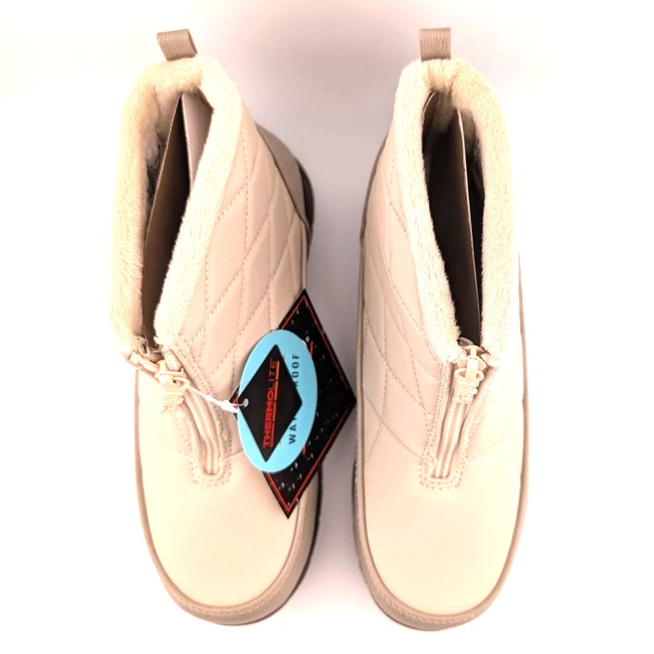 Totes Superior Womens Winter Boots Black or Taupe Waterproof Faux Fur Lined Snow SoleComfort.shoes