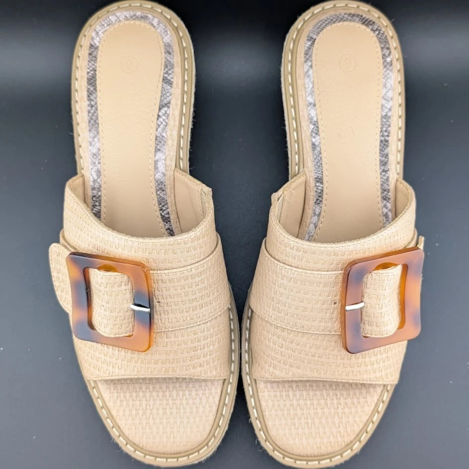 Coutgo Women Size 9 Wedge Platform Espadrille Sandal Casual Padded Footbed Shoe SoleComfort.shoes