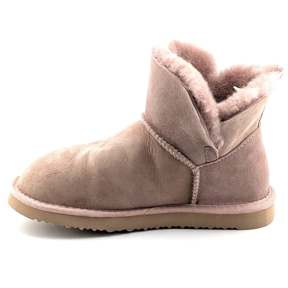 Fireside by Dearfoams Dusty Pink Size 10 Women’s Low Foldover Bootie WaterResist SoleComfort.shoes