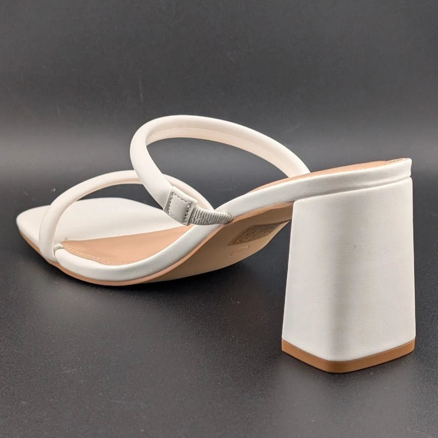 New Adidirk Women's Sz 7 3-in Chunky Heel Strappy Slide Sandals w/ Square Toe SoleComfort.shoes