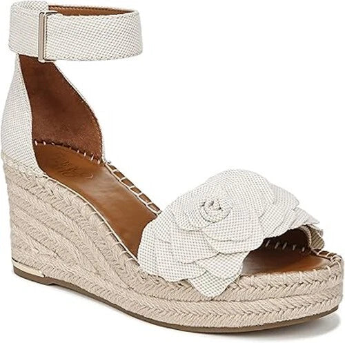 Franco Sarto Clemens 6 Jute Wrapped Wedge Sandal Size 8.5 M Nat Beige