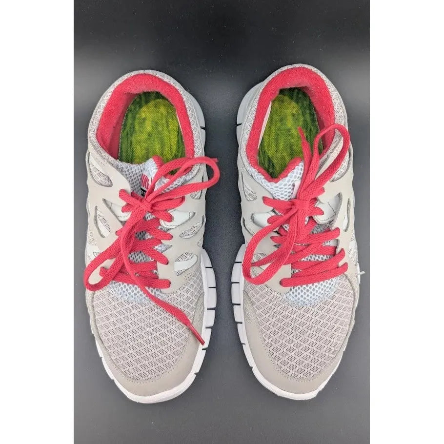 Nike Free Run 2 Grey Hot Pink White Lime Green Women’s Girls 6.5 SoleComfort.shoes