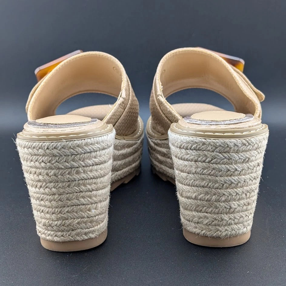 Coutgo Women Size 9 Wedge Platform Espadrille Sandal Casual Padded Footbed Shoe SoleComfort.shoes