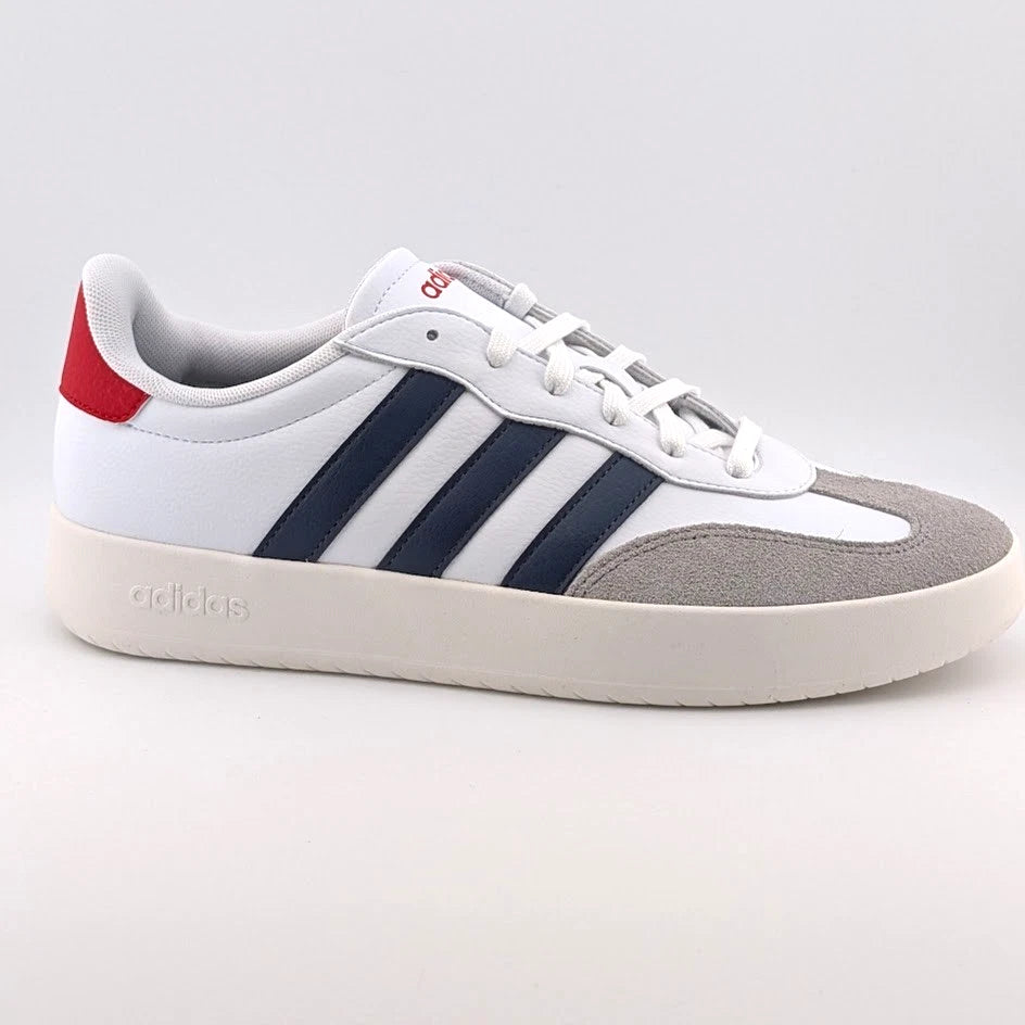Men's adidas Barreda Size 10.5 - White Shadow Navy Scarlet SoleComfort.shoes