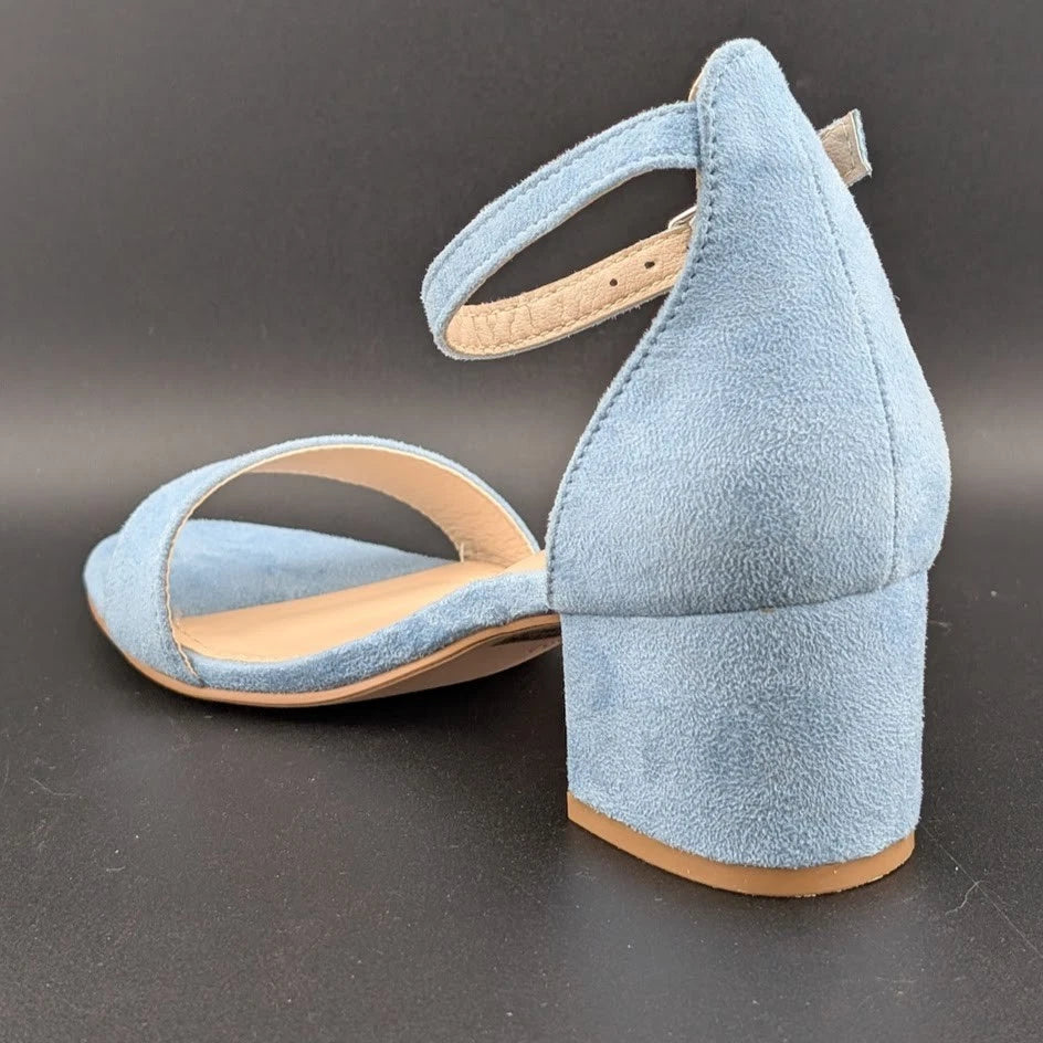 Party Womens Size 5.5 Vianna Light Blue Suede 2" Mid-Heels Wedding Pageant Dance SoleComfort.shoes