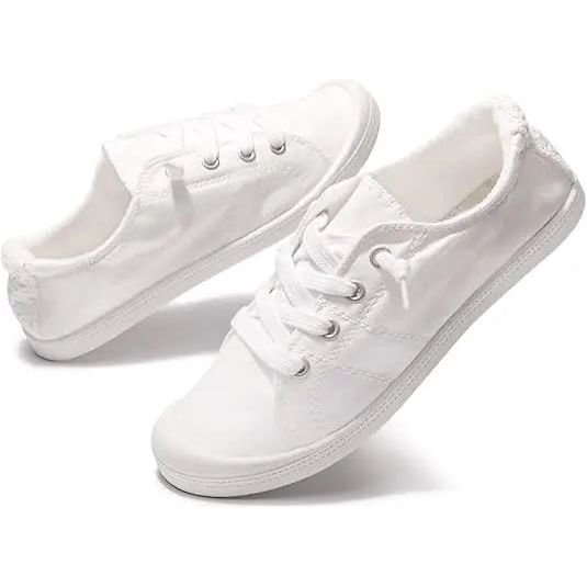 Women's Size 10 | Slip On Canvas Low Casual Walking Classic Comfort Sneakers Unbranded