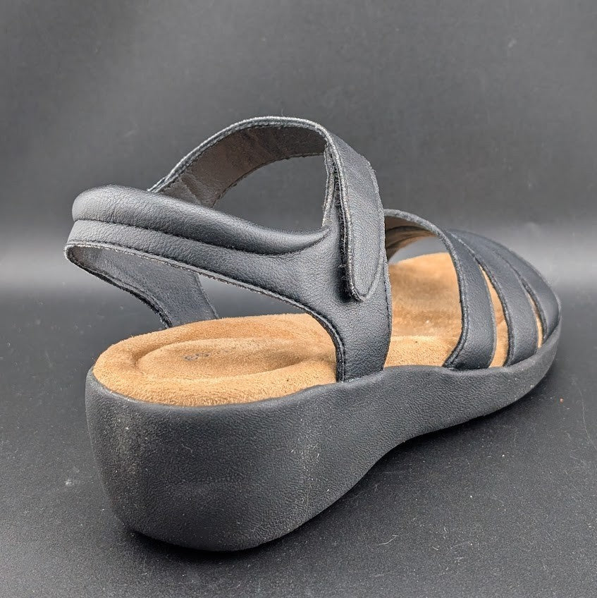 Easy Spirit Women's Size 8M Kenton3 Wedge Sandal w/ Hook & Loop Strap Closure Easy Spirit