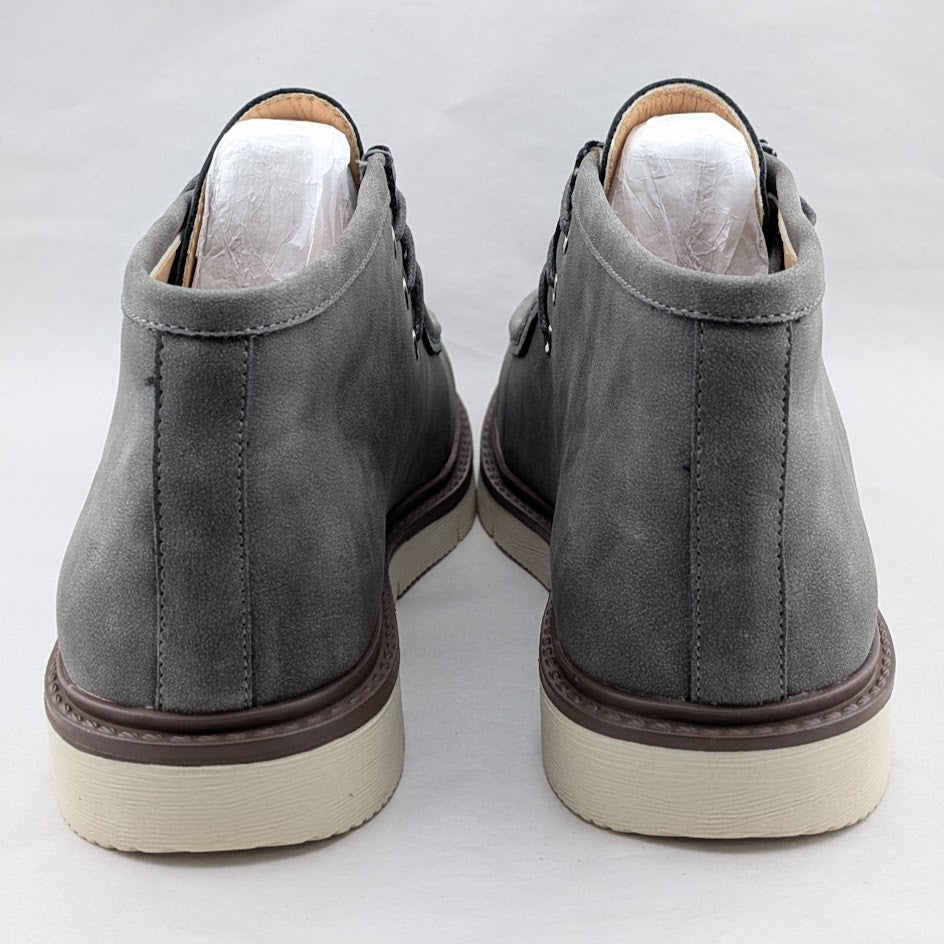 Men's Size 9.5 Moc Toe Boots Comfortable Lightweight Chukka Casual Wedge Grey Coutgo