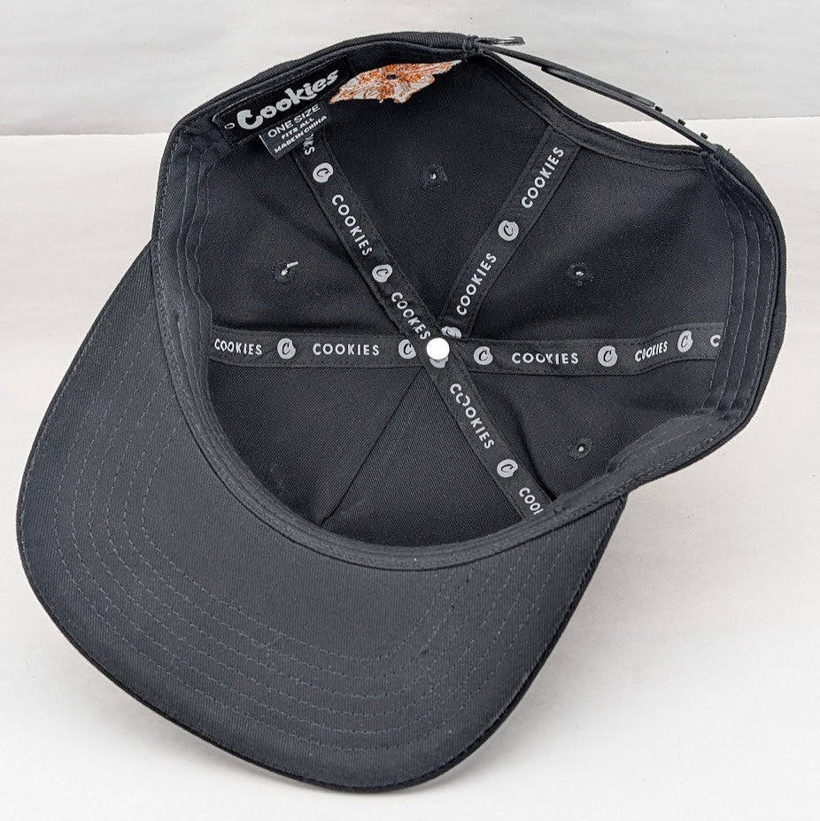 🔥Cookies Black Snapback Hat ~ One Size ~ World on Fire🔥Embroidered *FREE SHIP* Cookies Sf