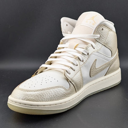 Nike Women's Size 10.5 Air Jordan 1 Mid SE Hoops Gold Pack W Shoes- HV5159-100 Jordan