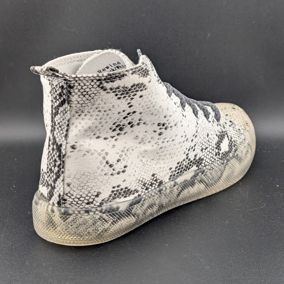 NWOB ~ Vintage Havana Women's Size 8.5 Snake Print High-Top Sneakers Clear Soles Vintage Havana