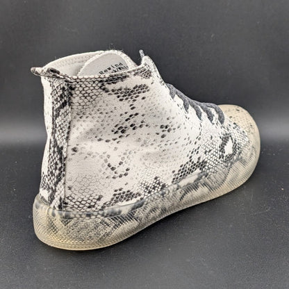 NWOB ~ Vintage Havana Women's Size 8.5 Snake Print High-Top Sneakers Clear Soles Vintage Havana