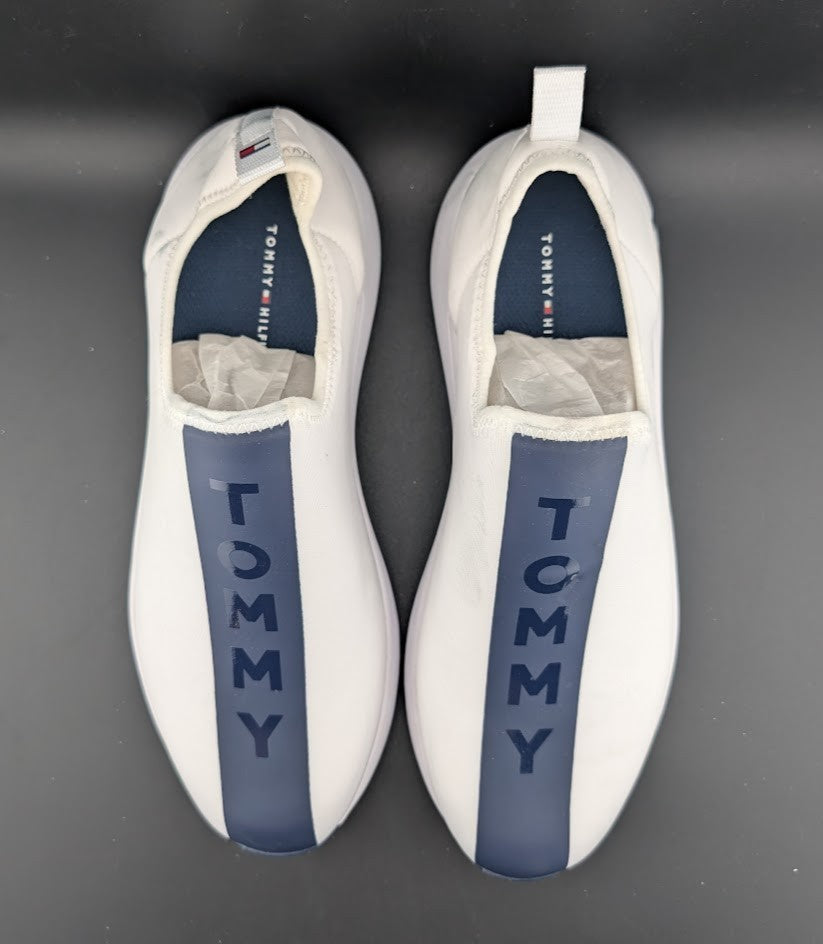 New Womens Tommy Hilfiger Arizel White Slip On Casual Sneakers Size 11M NWOB $75 Tommy Hilfiger