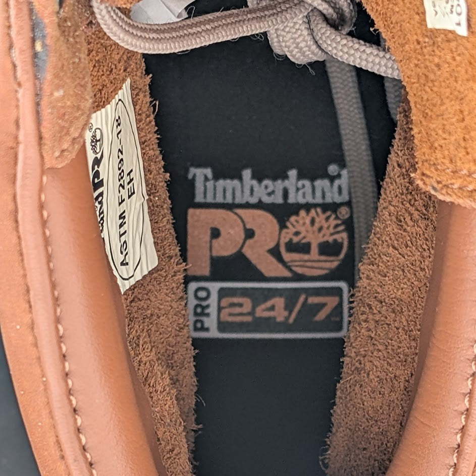 MEN TIMBERLAND PRO Size 10.5 Wedge 6" Soft Toe Brown EH SL Work Boots Timberland PRO