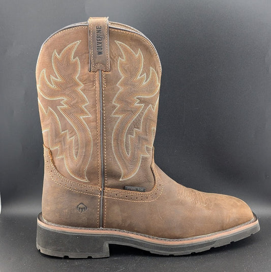 Wolverine Men Size 12EW ~ Rancher Square Steel Toe Wellington Leather Work Boots Wolverine