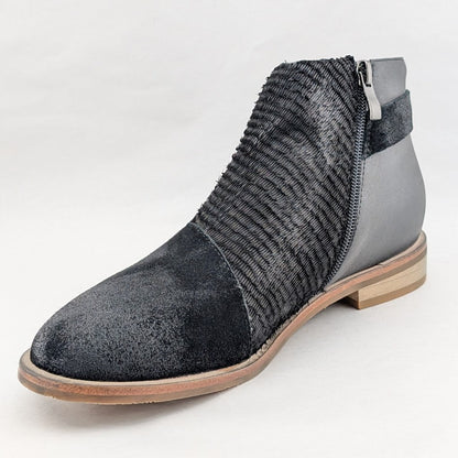 Antelope Laran Leather Buckled Ankle Boots US 8-8.5 EU 39 Black Combo Antelope