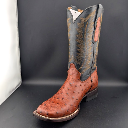 Men's Size 8.5D Reywelt Full Quill Exotic Ostrich Cowboy Boots Handmade Botas Reywelt