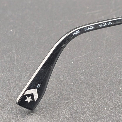 Converse H090 Black Gold Oval Sunglasses Thin Temples Black Tint Lens 49□24-145 Converse