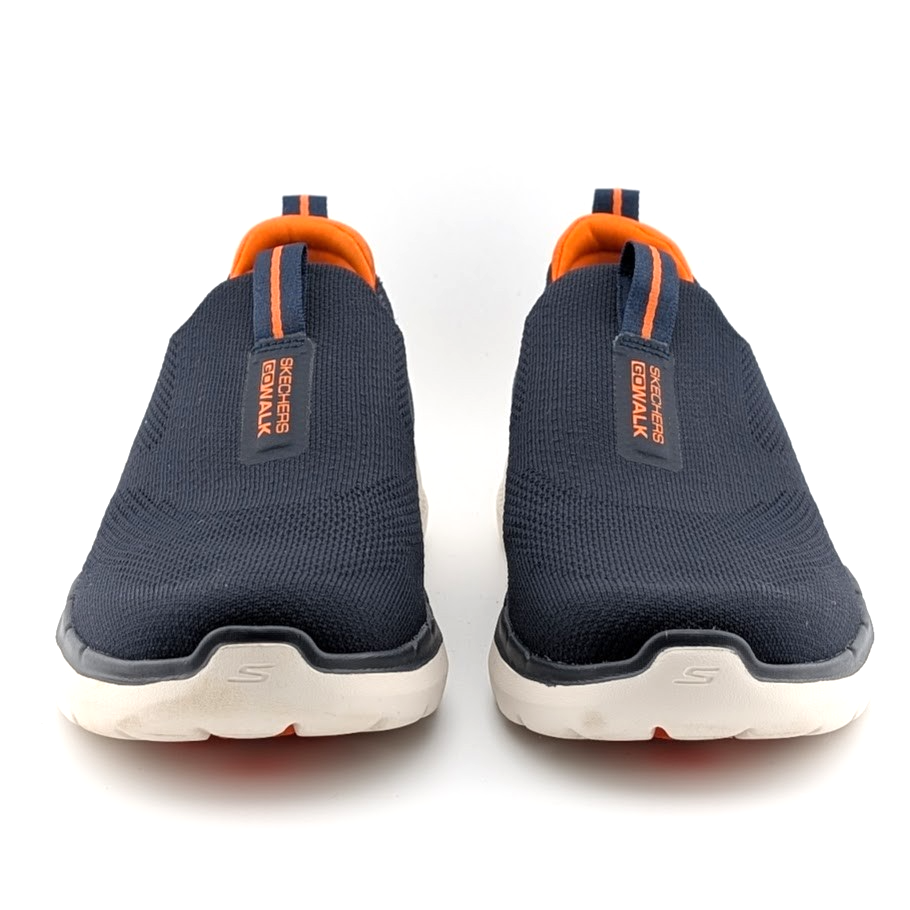 Skechers Men's Size 7 Go Walk 6 Navy-Orange Comfort Slip-On Shoe Sneaker 216202N SKECHERS