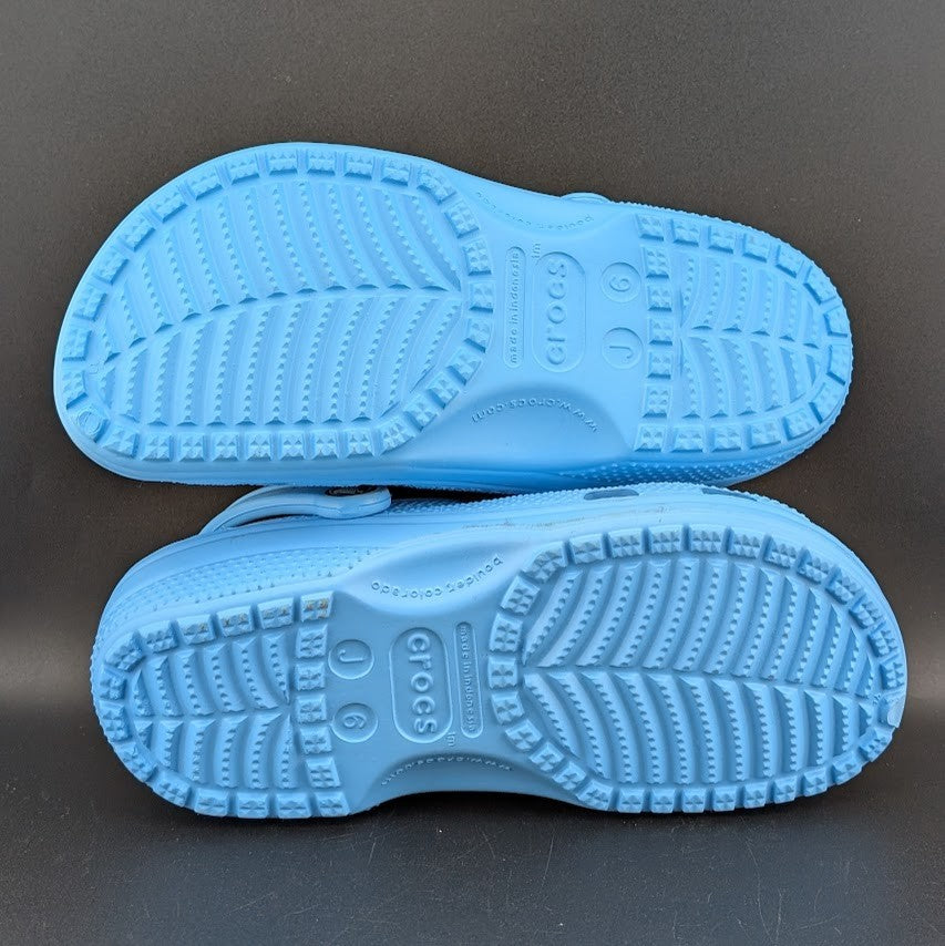 Crocs Big Kids' 6Y Classic Clogs Slip-On Elite Blue Comfort Shoes Fits Wos 7.5 Crocs