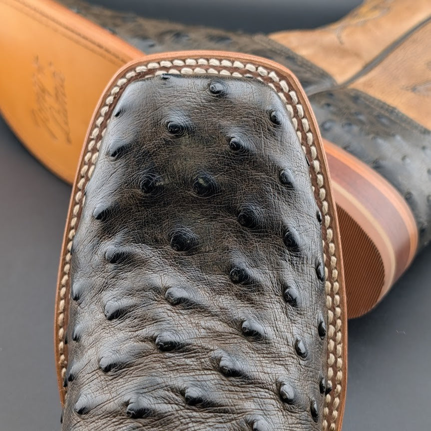 Tony Lama Tori Umber Full Quill Ostrich~Golden Brown 11" Womens Sz 10B TL5405 Tony Lama