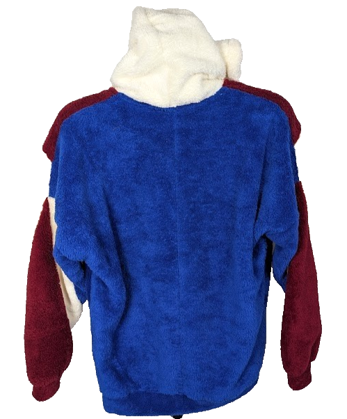 SAW Hoodie Mens Sz Small Red White Blue Sherpa Fleece 1/4 Zip Olympics USA SAW