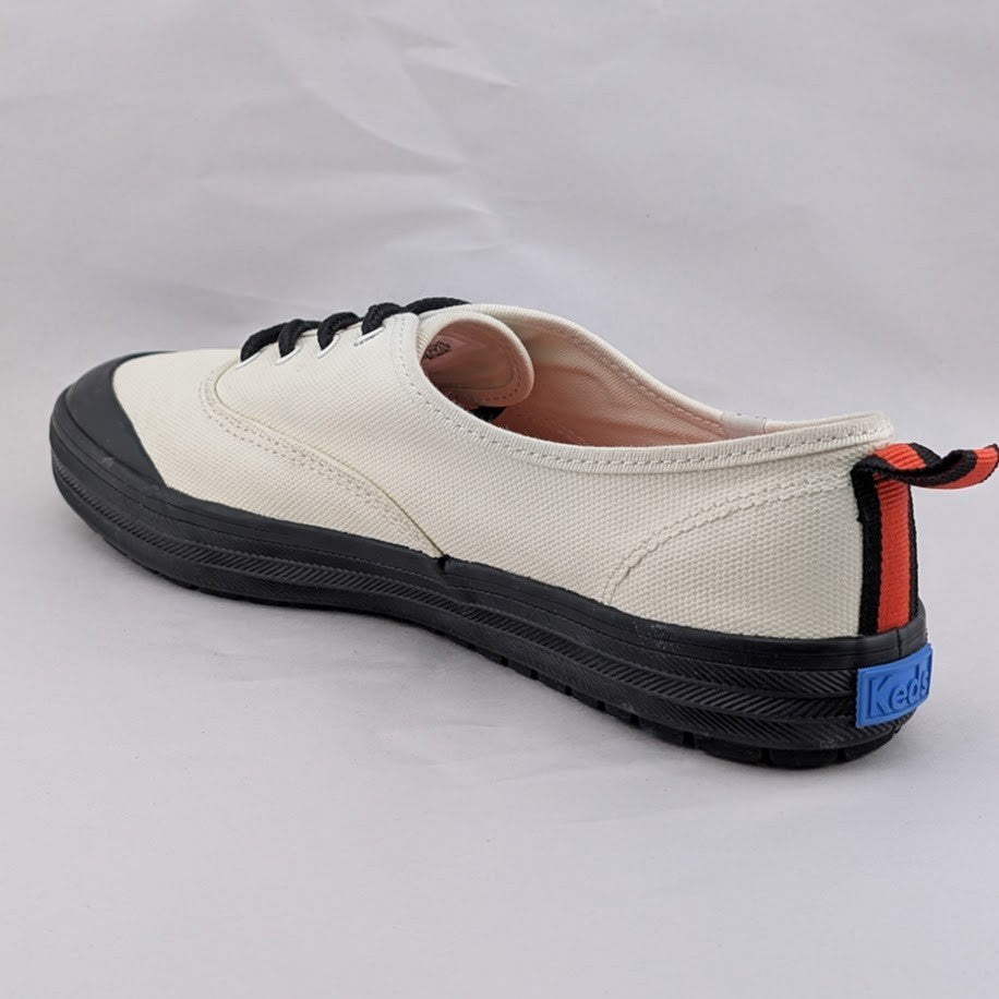 Keds Womens Size 9 White Champion Toe Cap Splash Canvas Lace-Up Sneakers Keds