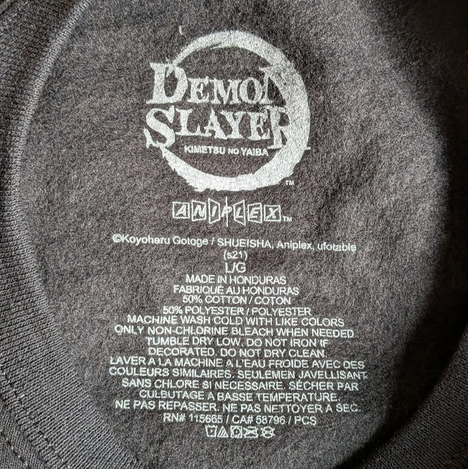 Demon Slayer Sweatshirt Kimetsu No Yaiba Size Large Sweater Pullover Aniplex