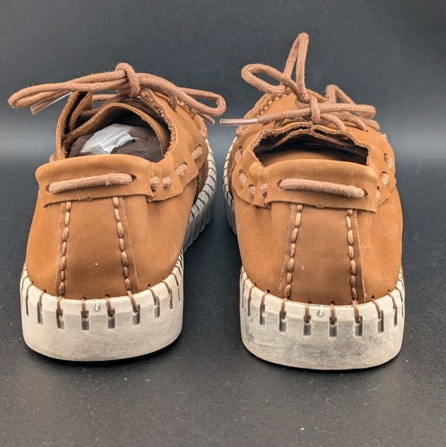 Bernie Mev TW41 Leather Lace Up Comfort Boat Shoe Brown 36 or 37 (5.5-6, 6.5-7) Bernie Mev