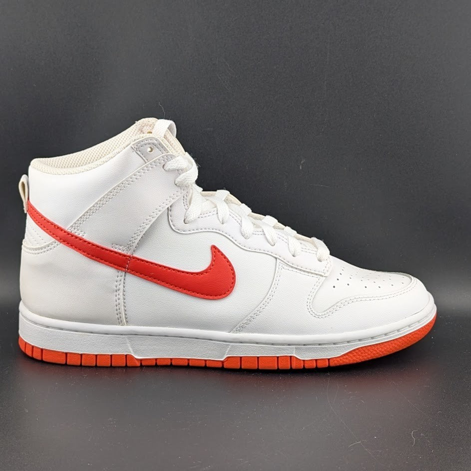 Nike Men's Size 7.5 Dunk HI Retro White/Picante Red-White DV0828 100 New in Box Nike