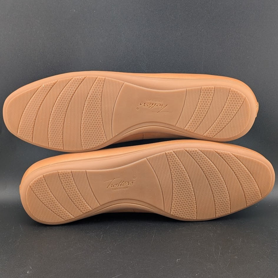 Trotters Womens Sz 11M "Dixie" Luggage Tan Leather Ballet Flats T2217-215 Trotters