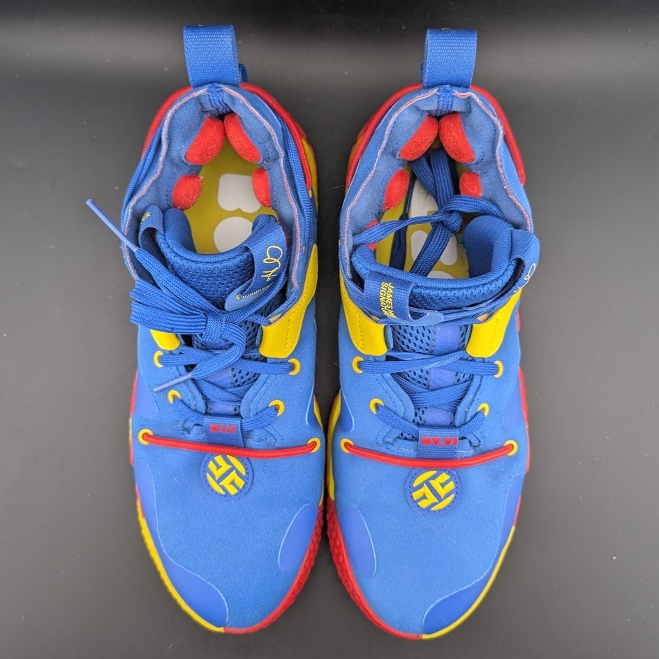 Men's adidas SM Harden Vol 6 Unisex Shoes Men Size 9, Color: Blue/Red/Yellow adidas