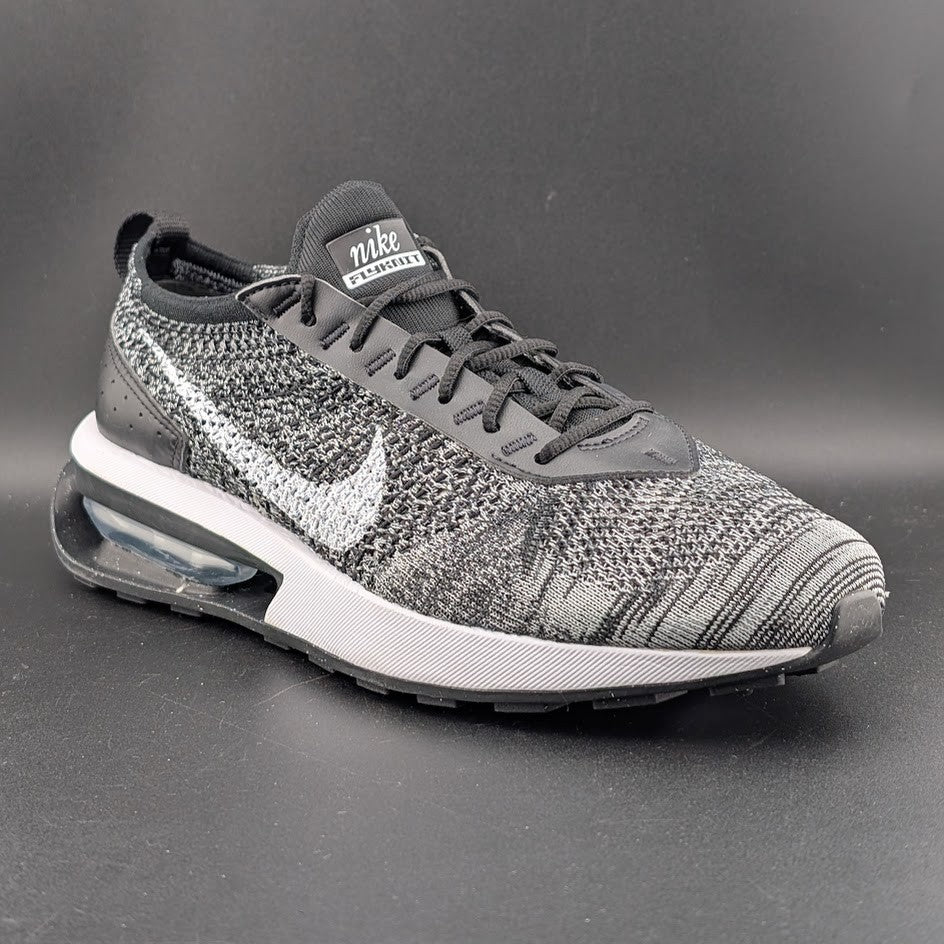 Nike Men's Size 8 Air Max Flyknit Racer DJ6106-001 Black/White Nike
