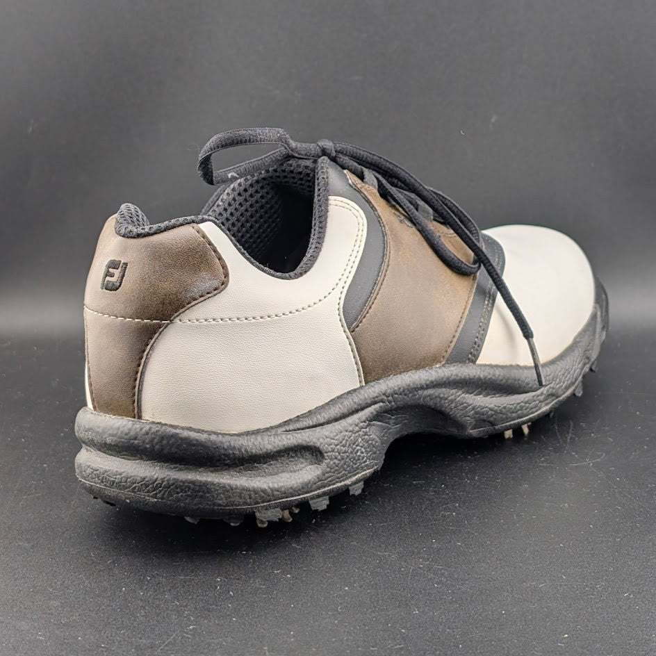 FootJoy GreenJoys Mens Size 11M White Brown Leather Oxford Golfing FootJoy