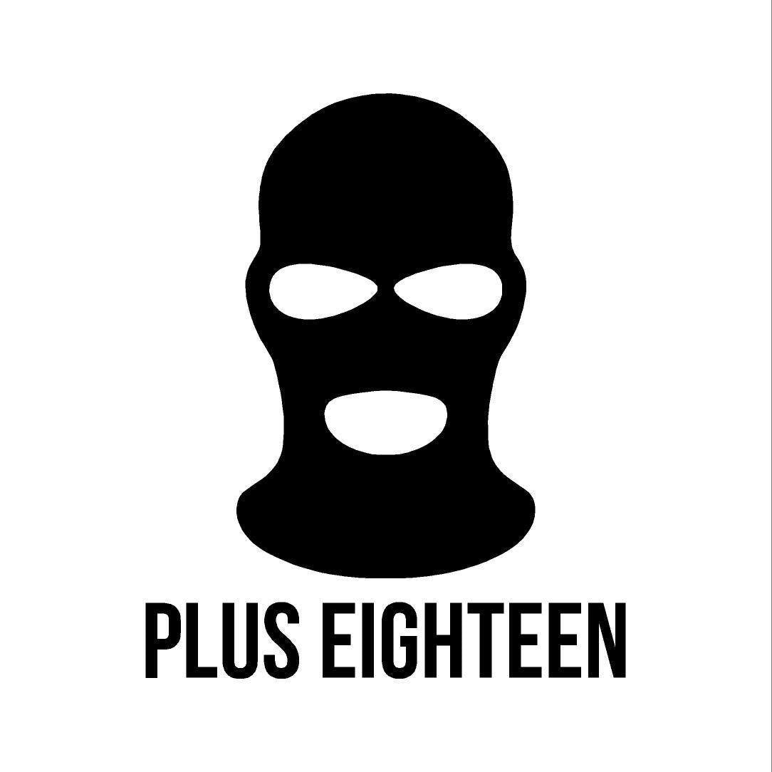 Plus Eighteen Size Large Unisex DOWNFALL Oversize Hoodie Plus Eighteen