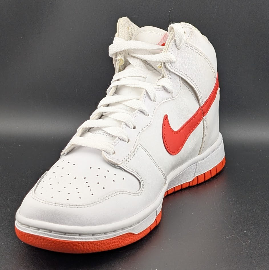 Nike Men's Size 7.5 Dunk HI Retro White/Picante Red-White DV0828 100 New in Box Nike