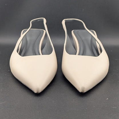 Franco Sarto Women's 9.5 A-Gena Leather Slingback Pointed Toe Pumps Franco Sarto