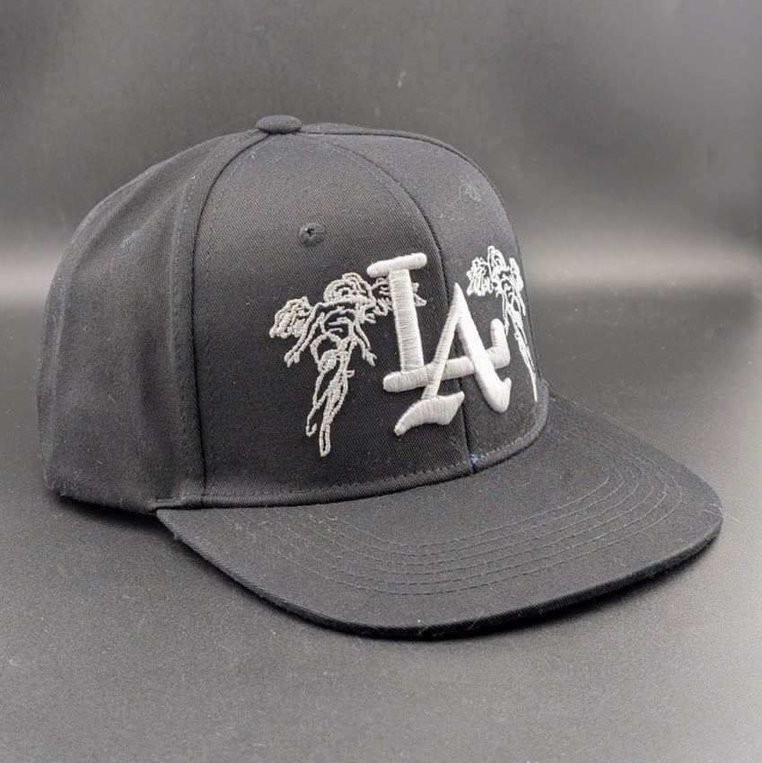 City Of Angels Black Snap Back Embroidered Baseball Cap LA NEW and Unworn Unbranded