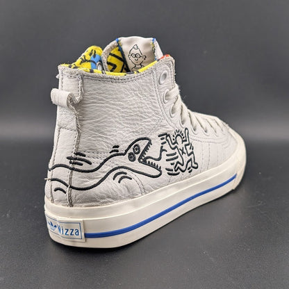 Adidas Nizza/Keith Haring "Pop Art" Leather Hitop ~Mens Sz 7/Wos Sz 8 | EE9297 adidas