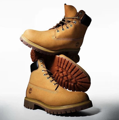 Timberland Premium 6" Lace Waterproof Leather Boot Wheat Nubuck Men's Sz 9 & 9.5 Timberland