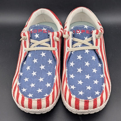Celebrate USA 250💥 Roper Women's Sz 9 Hang Loose Slip-On Causal Shoes - Moc Toe Roper