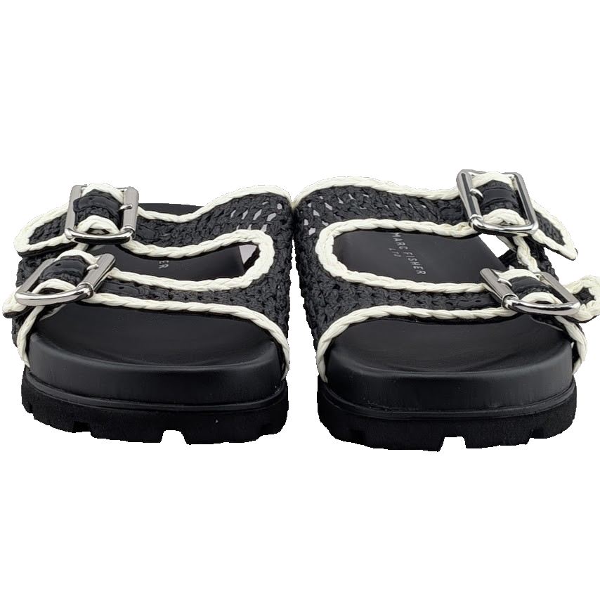 ⋆˚✿˖° Marc Fisher Mylan Sandals - Women Size 8.5 Black & White NEW in Box 🎁 Marc Fisher