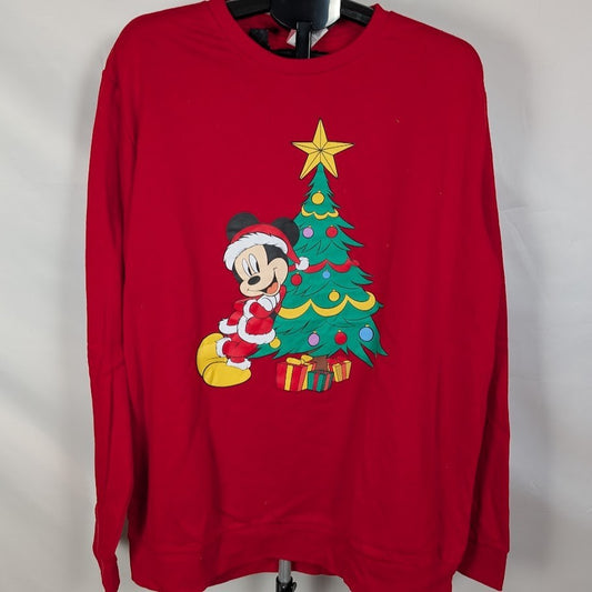 Disney Mickey Mouse Xmas Tree Unisez Long Sleeve Sweatshirt 2XL (50-52) Disney
