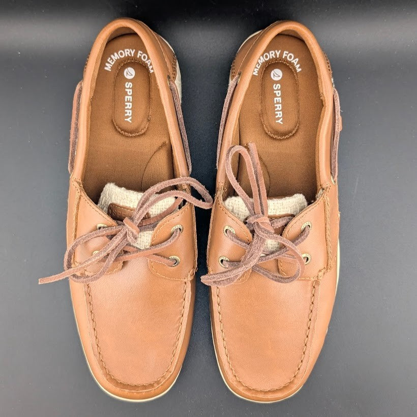 Sperry Women's Size US 8 / EU 39 Whalefish Tan Leather Boat Shoes ~ MSRP $125 SPERRY