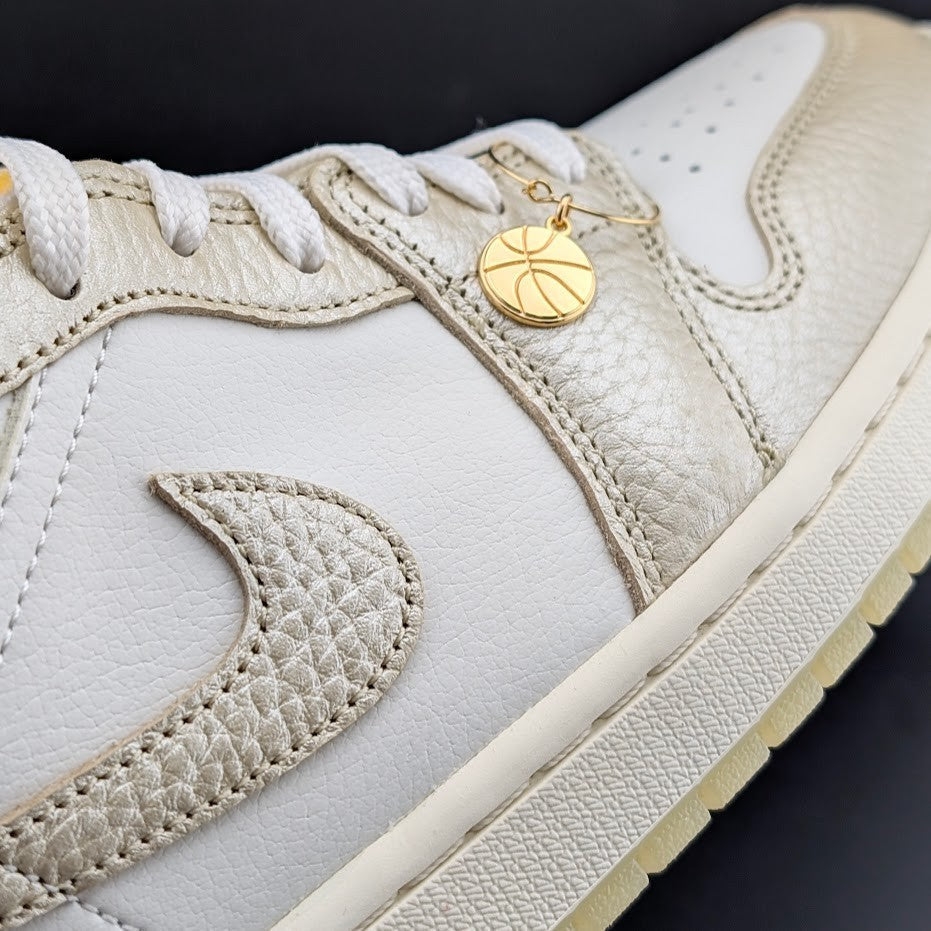 Nike Women's Size 10.5 Air Jordan 1 Mid SE Hoops Gold Pack W Shoes- HV5159-100 Jordan