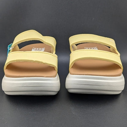 REEF Cushion Bondi 2 Bar Women’s Sizes 6-11 Platform Sandals Yellow Pale Banana Reef
