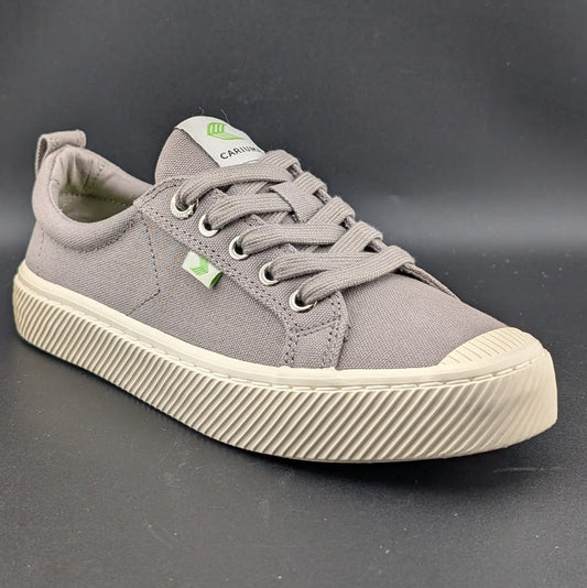 Cariuma OCA Low Sneakers Women's US 6.5 Mystic Grey Canvas Comfort Shoes SC3936 Cariuma