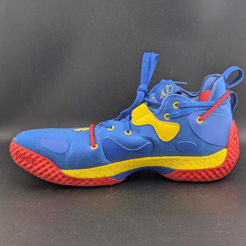 Men's adidas SM Harden Vol 6 Unisex Shoes Men Size 9, Color: Blue/Red/Yellow adidas