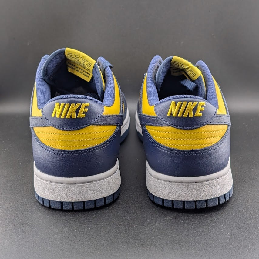 Nike Men's Size 15 Dunk Low Michigan Varsity Maze Midnight Navy White DD1391-700 Nike