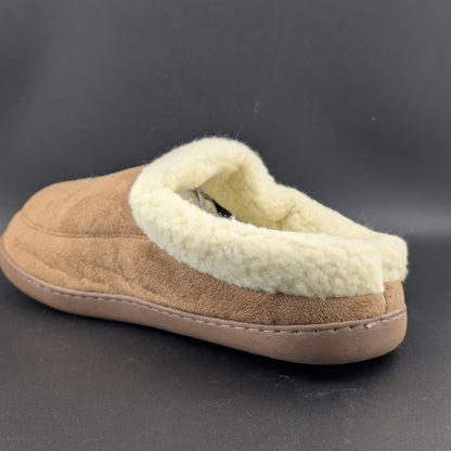 Mens Indoor/Outdoor Microsuede Slipper with Plush Fleece Lining Size S (7-8) Unbranded